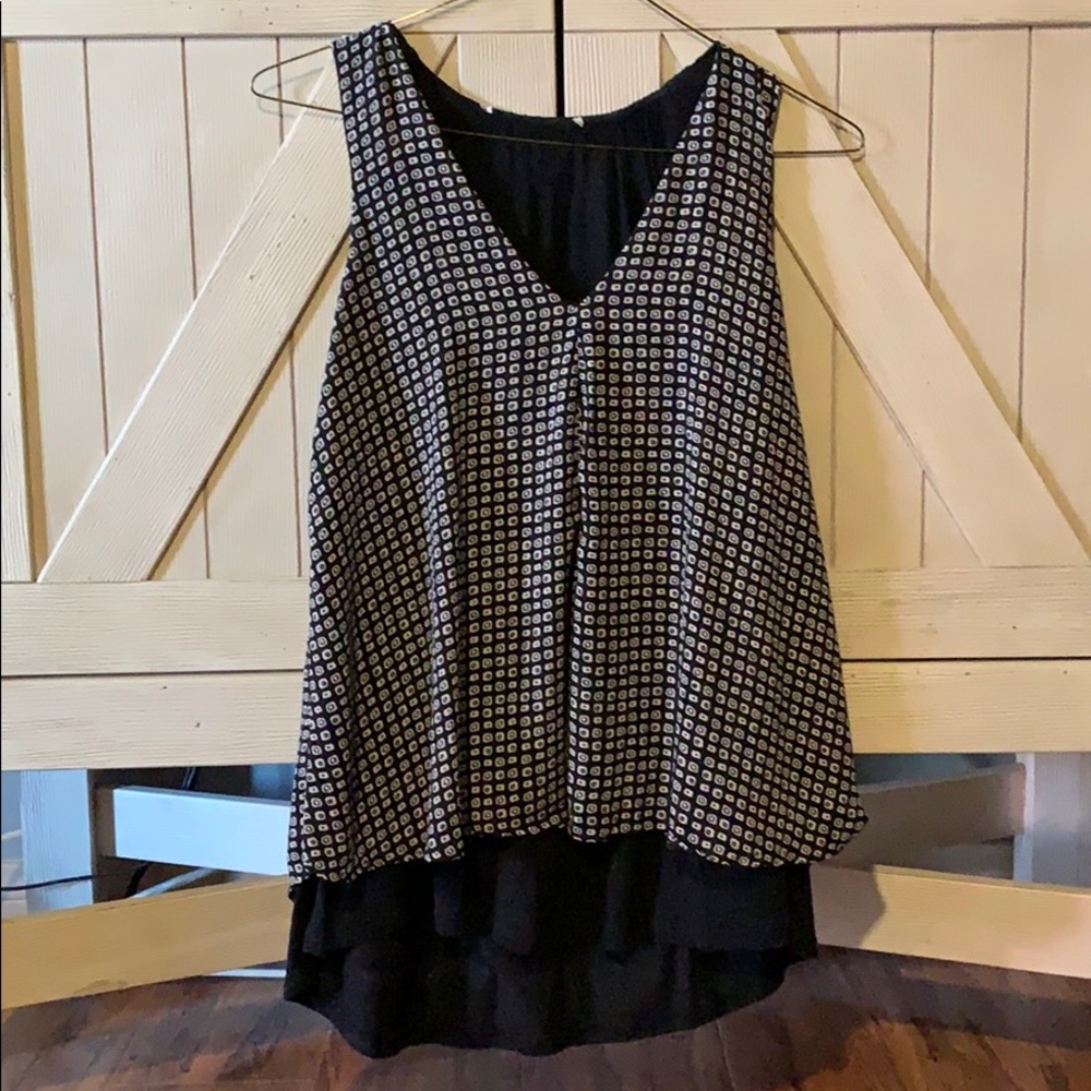 Blouse with built in tank top